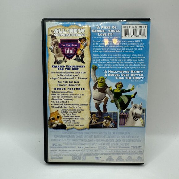 Shrek 2 DreamWorks 2004 DVD Widescreen Edition Animated Film PG Far Far Away - Picture 3 of 3